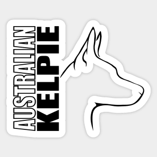 Proud Australian Kelpie profile dog lover gift Sticker